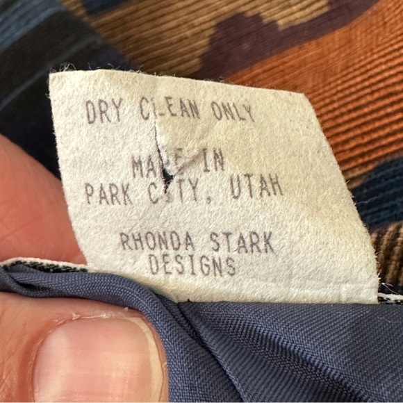 Rhonda Stark Vintage 80s 90s tapestry Indian blanked Aztec blazer jacket coat - Picture 13 of 13